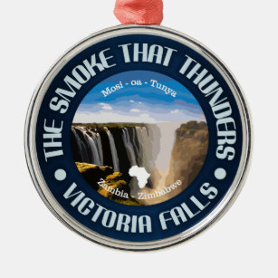 Victoria Falls (rd) Metal Ornament