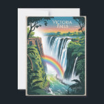 Victoria Falls Vintage Postcard<br><div class="desc">Immerse yourself in the grandeur of Victoria Falls with this vintage-style postcard capturing the awe-inspiring beauty of one of the world's largest waterfalls. Featuring cascading water, misty rainbows, and lush surroundings, this design celebrates the majesty of this natural wonder. A must-have for collectors of African travel and vintage nature-themed art....</div>