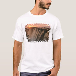 Victoria Falls with sun on horizon, Victoria T-Shirt