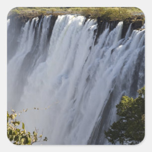 Victoria Falls, Zambesi River, Zambia. Square Sticker