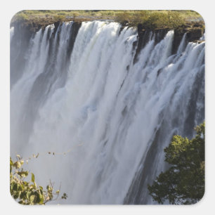 Victoria Falls, Zambesi River, Zambia. Square Sticker