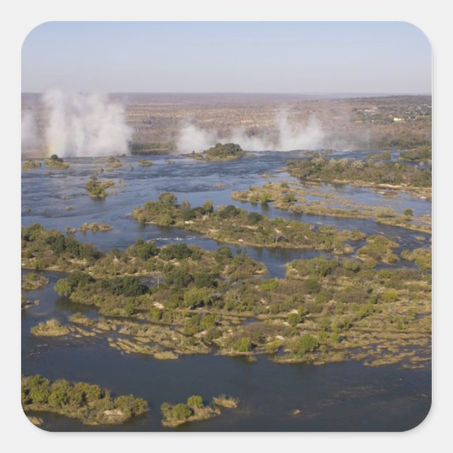 Victoria Falls, Zambesi River, Zambia - Zimbabwe 2 Square Sticker (Front)