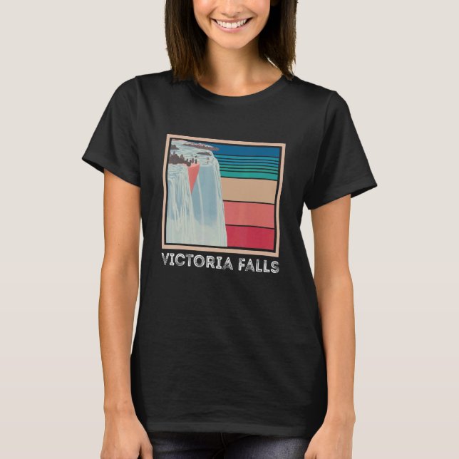 Victoria Falls Zambia Waterfall Souvenir Africa Zi T-Shirt (Front)
