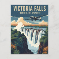 Victoria Falls Zambia Zimbabwe Travel Vintage