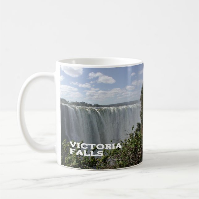 Victoria Falls, Zambia, Zimbabwe Two-Tone Coffee M Coffee Mug (Left)