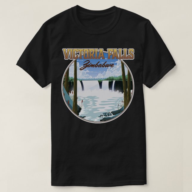 Victoria Falls Zimbabwe T-Shirt (Design Front)