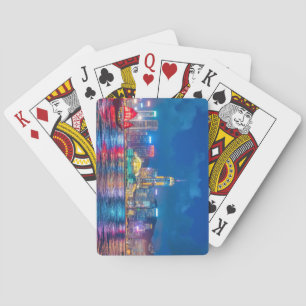 Victoria Harbour & Hong Kong Skyline at Night Playing Cards