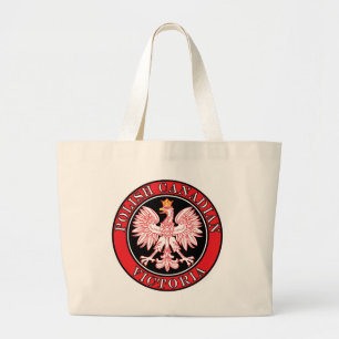 Victoria Polish Canadian Eagle Large Tote Bag