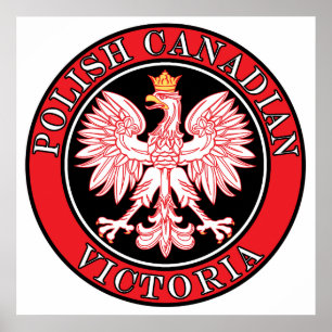 Victoria Polish Canadian Eagle Poster