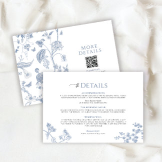 VICTORIA Regency Blue French Garden Details Card