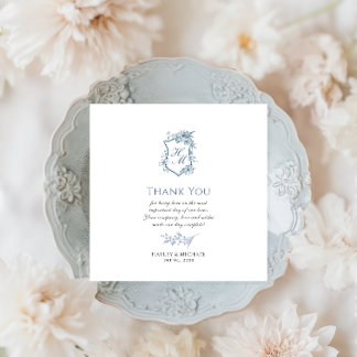 VICTORIA Regency Blue French Garden Paper Napkin