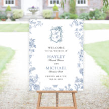 VICTORIA Regency Blue French Garden Welcome Poster