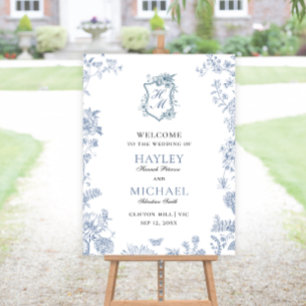 VICTORIA Regency Blue French Garden Welcome Poster