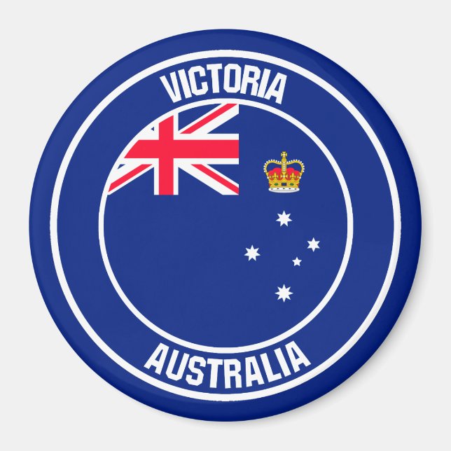Victoria Round Emblem Magnet (Front)
