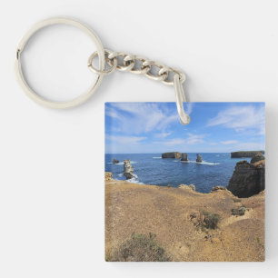 Victoria’s Bay of Islands Coastal Panorama Key Ring