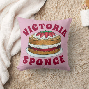 Victoria Sandwich Sponge Cake UK British Pastry Cushion