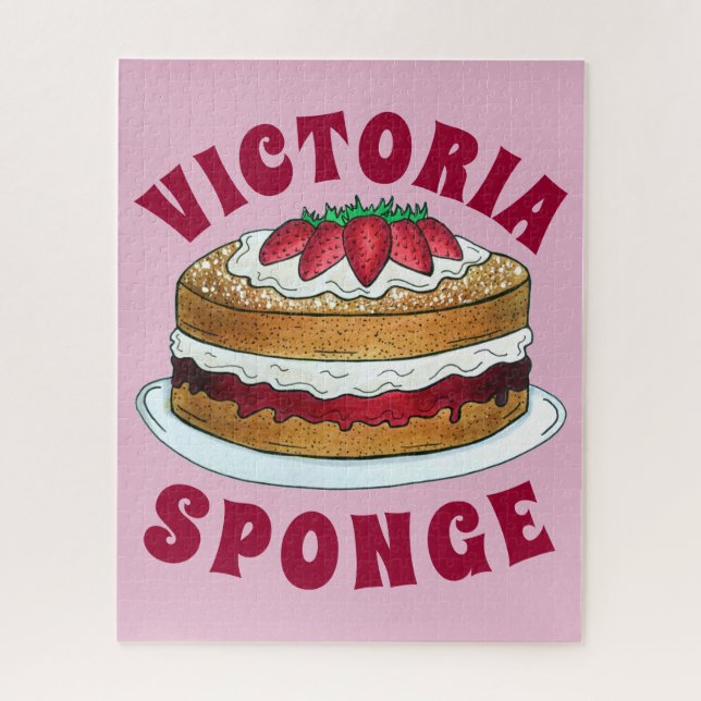 Victoria Sandwich Sponge Cake UK British Pastry Jigsaw Puzzle (Vertical)