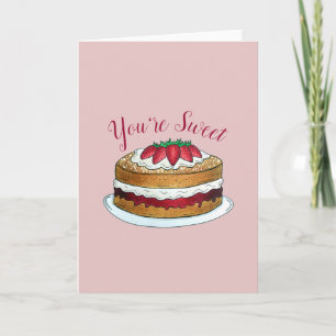 Victoria Sponge Cake British Baking You're Sweet Card