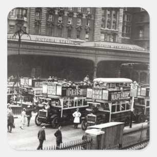 Victoria Station, 1920s Square Sticker