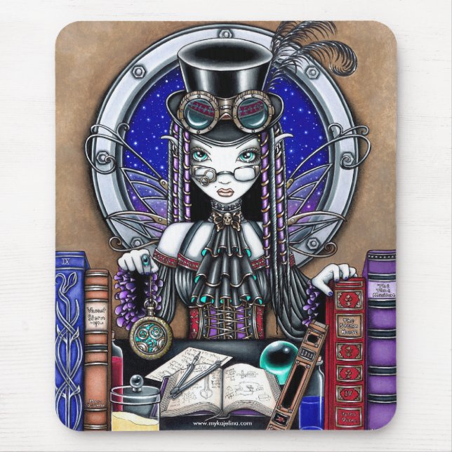 "Victoria" Steam Punk Faerie Mouspad Mouse Pad (Front)