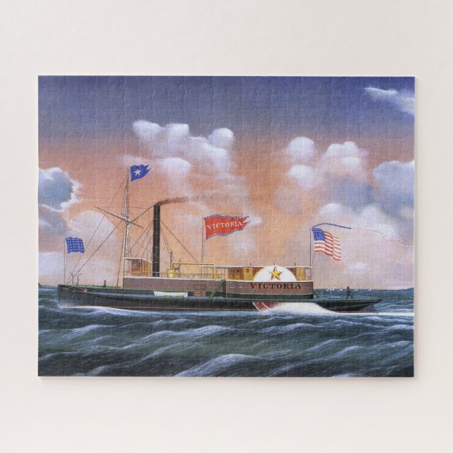 Victoria steam tug 1859 jigsaw puzzle (Horizontal)