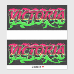 Victoria Vorname Name Graffiti Aufkleber Sticker