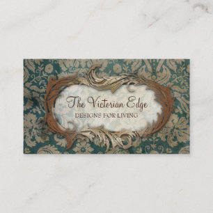 Victorian Aesthetic Damask Business Card