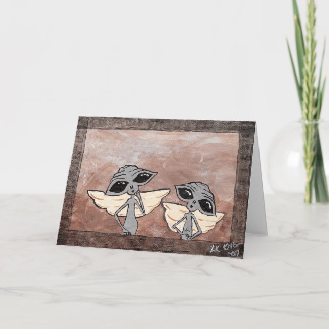 Victorian Aliens Greeting Cards (Front)