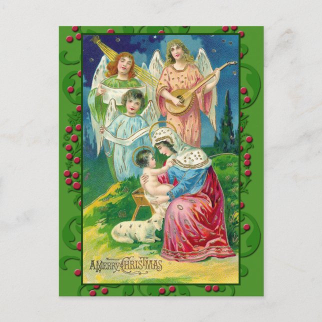 Victorian Angel Art on Cards, Postcards (Front)