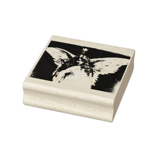 Victorian Angel Art Stamp, Beautiful woman Wings Rubber Stamp