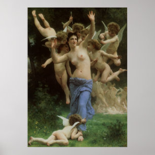 Victorian Angel Art, Wasp's Nest by Bouguereau Poster