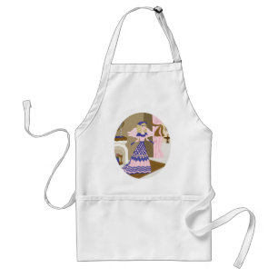 Victorian Angel Blue and Pink Singing by Fireplace Standard Apron