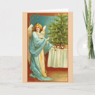 Victorian Angel Christmas Greeting Card