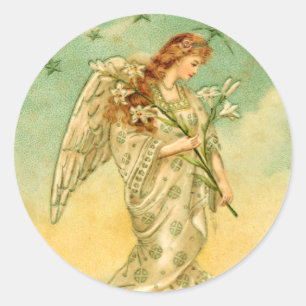 Victorian Angel Christmas sticker