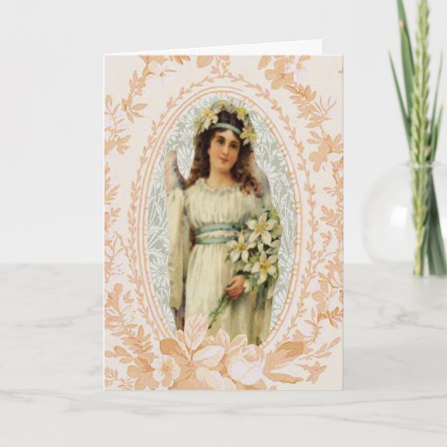 Victorian Angel Easter Card (Front)