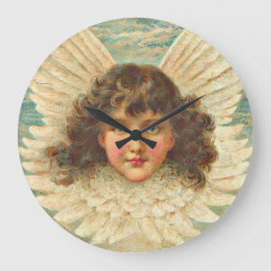 Victorian angel large clock