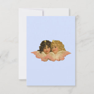 Victorian Angels Baby Blue Thank You Card