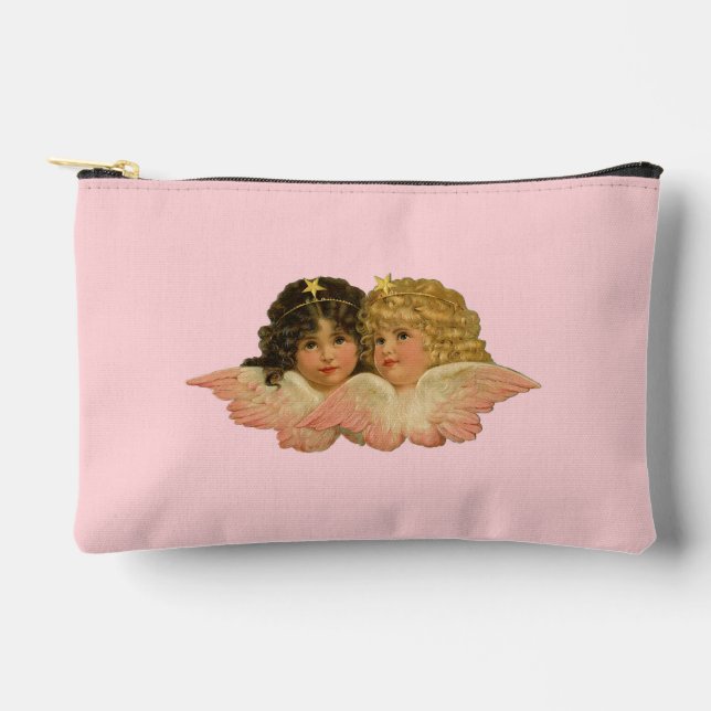Victorian Angels Blush Pink Accessory Pouch (Front)