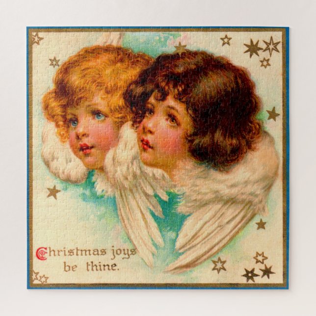 Victorian angels Christmas Joys Be Thine Jigsaw Puzzle (Vertical)