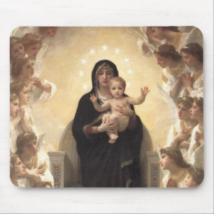 Victorian Angels, Regina Angelorum by Bouguereau Mouse Pad