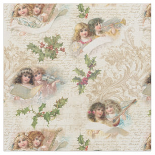 Victorian Angels w/Music, Script & Holly Fabric