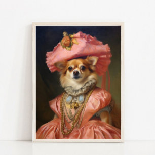 Victorian Animal Portrait, Dressed Animal Print,  Poster