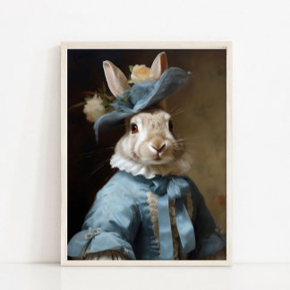 Victorian Animal Portrait, Dressed Animal Prints,  Poster