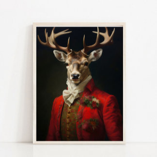 Victorian Animals Portrait, Royal Animal Painting, Poster