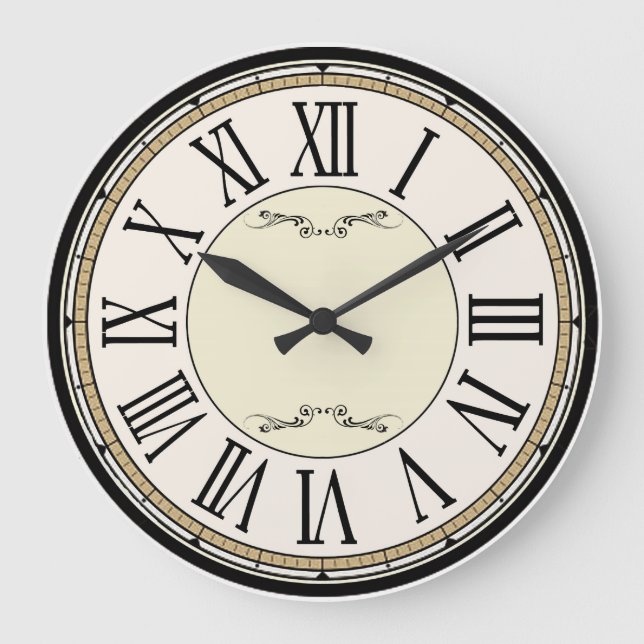 Victorian Antique Roman Numbers Clock (Front)