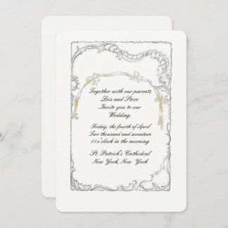 Victorian Antique Wedding Invitation