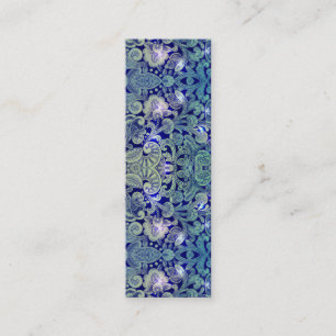 Victorian Arabesque, ALAMEDA - Navy & Sea Green Mini Business Card