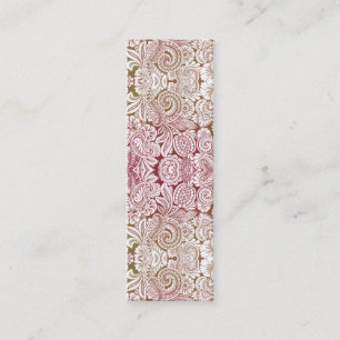 Victorian Arabesque, HALYDON - Cream & Brown Mini Business Card