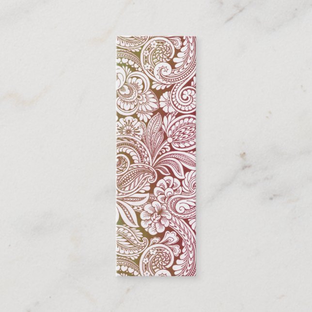 Victorian Arabesque, HALYDON Mini Business Card (Front)