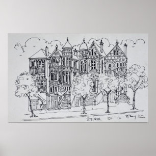 Victorian Architecture San Francisco Poster